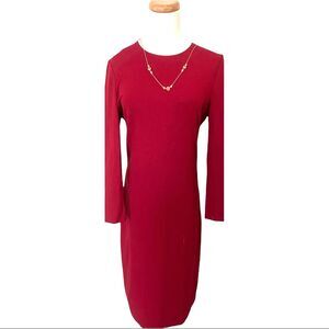 🆕 [Vince] Burgundy 3/4 Sleeve Sheath Dress Sz: M